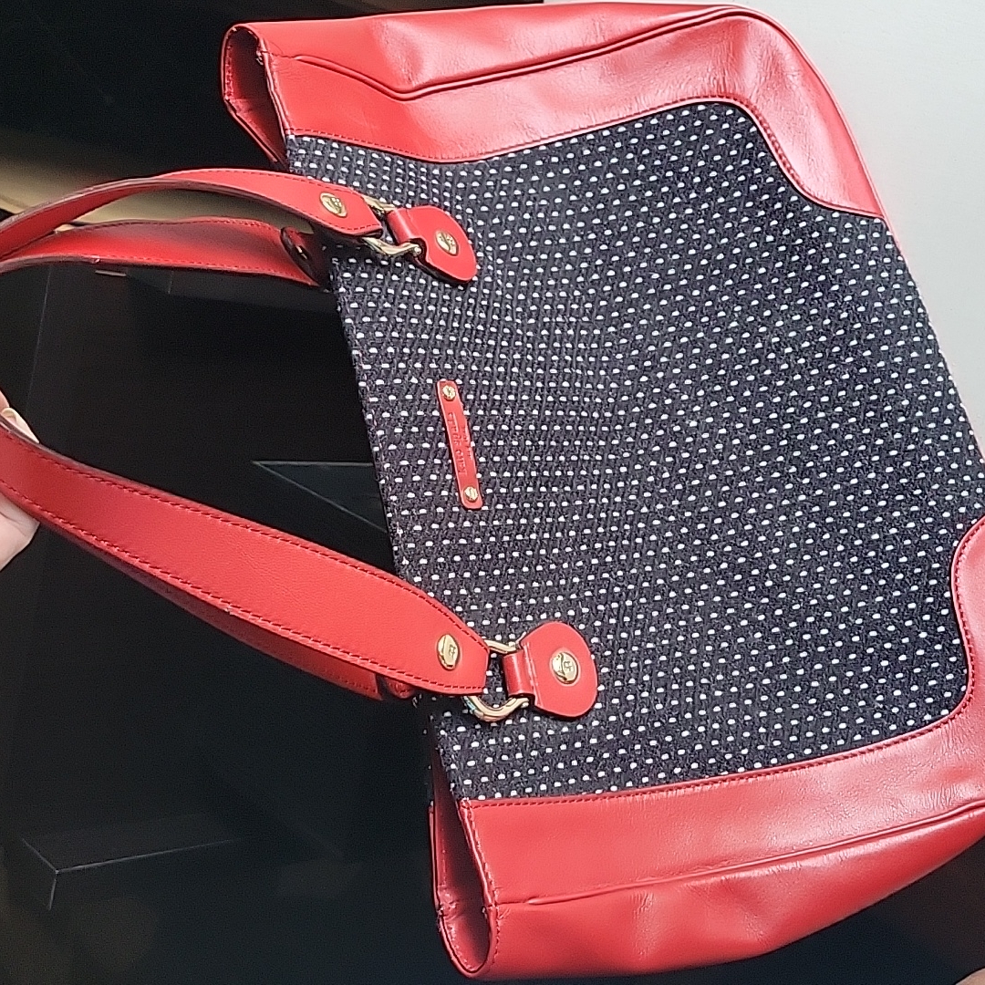 Kate Spade Handbag Fabric And Leather Like New